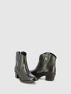 Botins Texanas em Pele Preta